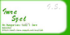 imre szel business card